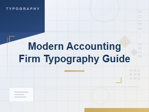 Modern Accounting Firm Typography Guide with Free Professional Fonts